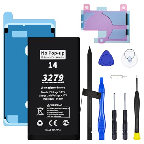 -  for iPhone 14 Diagnostic Battery  3279mAh Capacity 0 Cycle Battery Replacement for iPhone 14 with Full Tool Kit