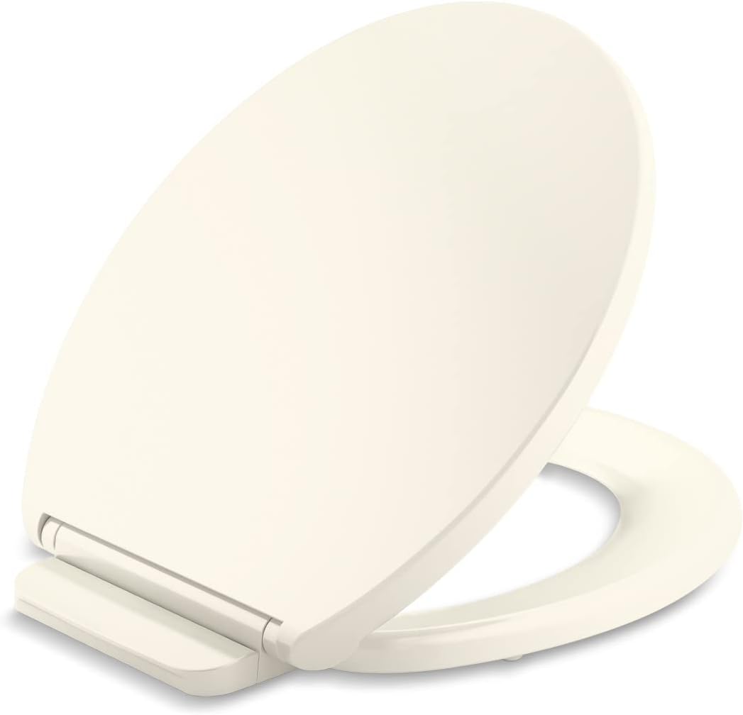KOHLER 2733296 Glissade Quiet Close Round Toilet Seat with ReadyLatch