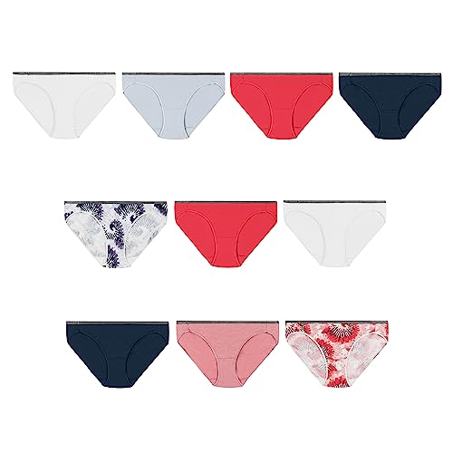 Hanes Women's Stretch Panties, Moisture-Wicking Cotton Underwear, 10-Pack (Colors May Vary), Multicolor, 9 #TOP11