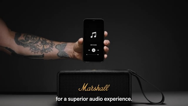 Marshall Middleton Portable Bluetooth Speaker with 20+ Hours of