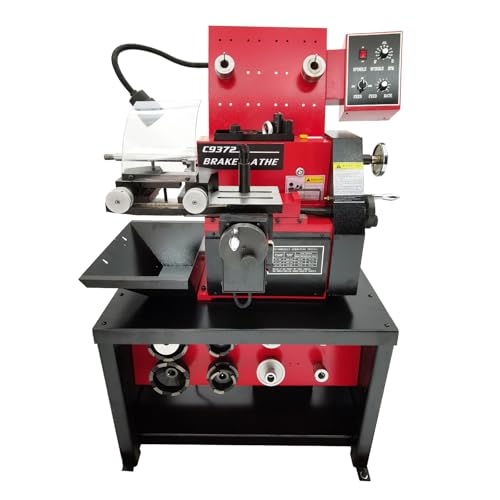 LGXEnzhuo C9372 Disc/Drum Brake Lathe 70-320RPM Multi-Speed Car Brake Drum Disc Lathe High Precision Vehicle Cutting Turining Machine for Car/Truck/SUV Repair 600W 110V