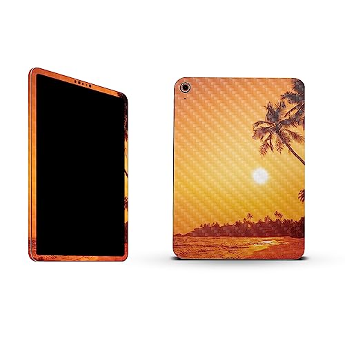 Image of MightySkins Carbon Fiber Skin Compatible with Apple iPad 10.9 inch 10th Gen (2022) Full Wrap Kit - Sunset Dreams | Protective, Durable Textured Carbon Fiber Finish | Easy to Apply | Made in The USA