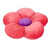 ECR4Kids SoftZone Flower Floor Pillow, Seating Cushion, Bright Pink