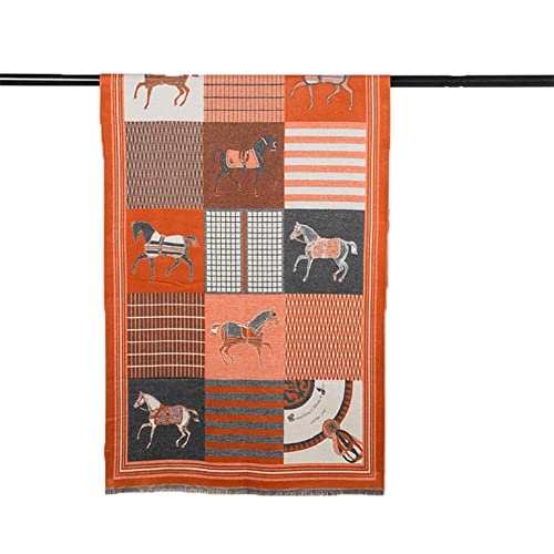 Écharpe en cachemire pour dames hiver grand bandana carré douillet