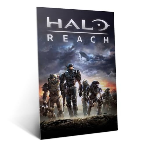 Displate Officiel Halo Game Métallique Fixation Magnétique Licence Officielle Image Affiche de Haute Qualité Halo Posters Halo Reach Vertical hauteur 45 cm largeur 32 cm.