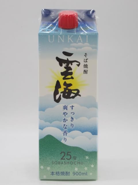 Amazon.co.jp: 雲海酒造 雲海 そば焼酎 紙パック 25度 900ml : 食品