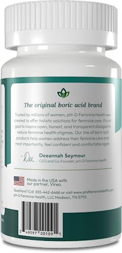 pH-D Feminine Health Boric Acid Suppositories for Women, 600 mg, 24 Count - image 8