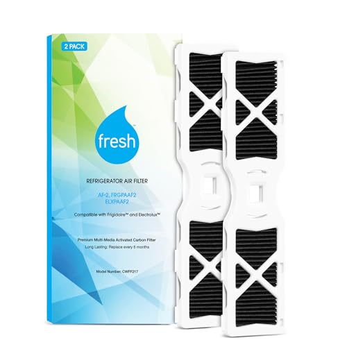 FRESH AF-2 Refrigerator Air Filter Replacement for Frigidaire - Compatible with Models: FRGPAAF2 RAF-2 Electrolux ELXPAAF2 - Advanced Carbon Filter Technology - (2 Pack) Air filter by MIST