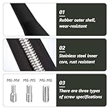 6.5cm Car Antenna, Mini Universal Car Aerial Radio, Universal Short AM/FM Roof Antenna Mast, Waterproof Stainless Steel Core, Easy Installation, Replacement with M4 M5 M6 Screws for Most Cars, Compact - Image 3