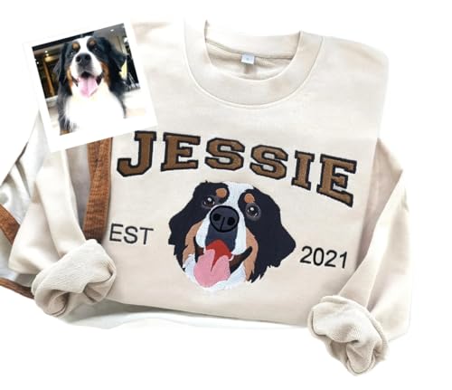 Cadeau d'animal de compagnie pour maman avec sweat-shirt brodé photo