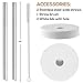 [ 8 Pack ] Glass Juicing Bottles with 2 Straws & 2 Lids w Hole- 16 OZ Travel Drinking Jars, Water Cups with Black Airtight Lids, Reusable Tall Mason Jar for Juice, Bubble Tea, Smoothie, Tea, Kombucha