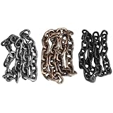 Divertida correa de perro enorme, cadena de hierro de simulación para perros pequeños y gatos, mascotas de tracción de plástico para cachorros (negro M, 150 cm)