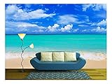 wall26 - Word Paradise on Beach - Concept Travel Background - Removable Wall Mural | Self-Adhesive...