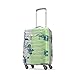 Skybags Cabin Trooper 55 Cms Small Abs Hardshellsided 4 Wheels Spinner Printed Luggage/Inline Suitcase/Trolley Back (Pale Green)