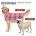 Kuoser Warm Dog Coat, Waterproof Dog Coats for X-Small Dogs, Adjustable Durable Doggie Winter Jacket Reversible Cozy Puppy Cold Weather Apparel from Small to Large Breed, Pink XS