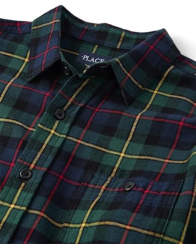 The Children's Place Mens Dad & Son Matching Long Sleeve Flannel Button Up Shirt2