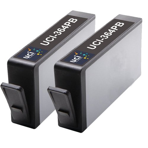 UCI Compatible Ink Cartridges Replacement for HP 364XL - Photo Black (Pack of 2), 2 Photo Black