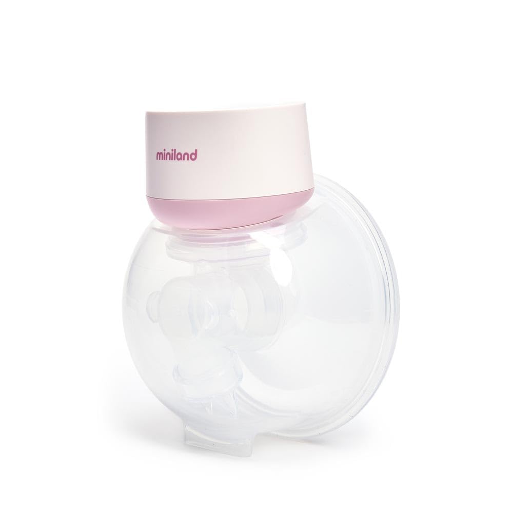 Miniland Easy Flow Przenośna elektryczna laktator | 2 tryby, 9 poziomów jasności, wyświetlacz LED, ładowanie przez USB, 180 ml BPA Free