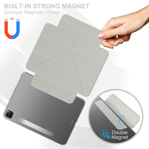 Coque arrière transparente iPad Pro 12,9 pouces amovible gris抗震 - 5