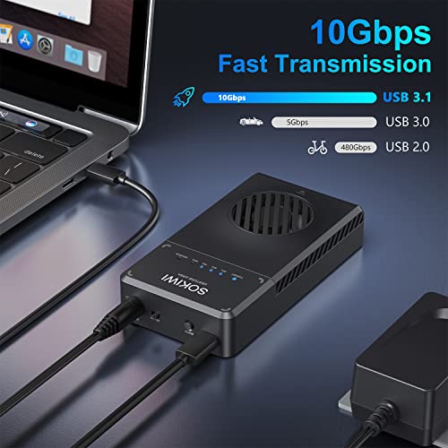 Sokiwi NVMe M.2 Duplicator Dual-Bay Offline Clone Tool-Free の商品画像 4