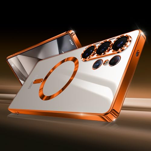 Coque S25 Ultra orange fine protectrice compatible MagSafe de 6,9" - 7