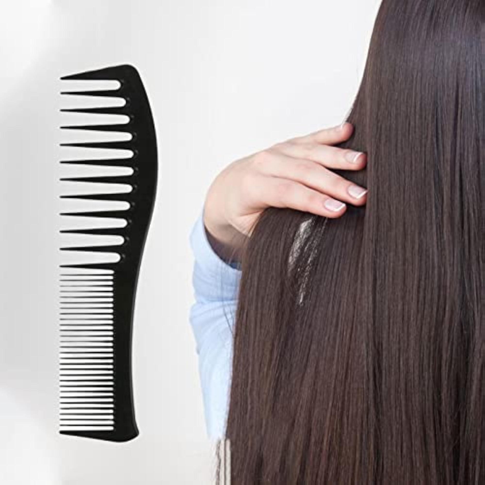 Hair Cutting Comb for Straight & Curly Hair, Black