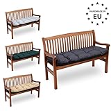 Amazinggirl Bankauflage Sitzkissen Outdoor Hollywoodschaukel Kissen 100x50 cm - Sitzpolster Bank Polster für Sitzbank Gartenbank und Paletten Bankkissen Indoor und Outdoorkissen Graphit