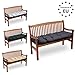 Amazinggirl Bankauflage Sitzkissen Outdoor Hollywoodschaukel Kissen 100x50 cm - Sitzpolster Bank Polster für Sitzbank Gartenbank und Paletten Bankkissen Indoor und Outdoorkissen Graphit