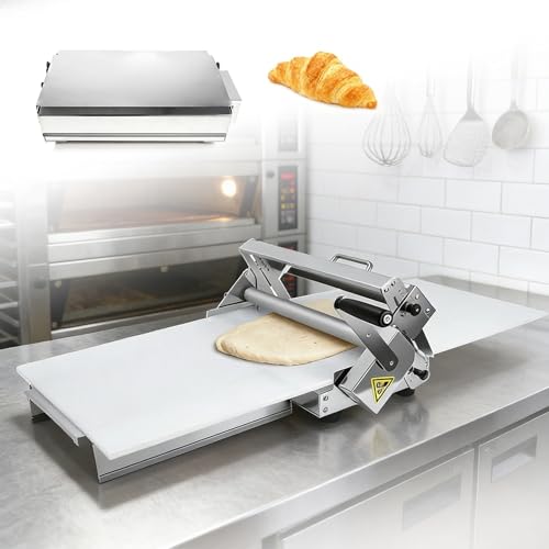 HAIYAETONG Laminadora De Pasta Plegable, Manual De Acero Inoxidable, con Grosor Ajustable,Máquina de Pasta Fresca,Ideal para Preparar Masa De Hojaldre De PanaderíA 60cm