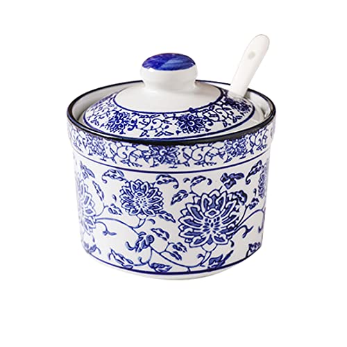 Fashion & Lifestyle Ceramic Blue and White Porcelain Sugar Bowl