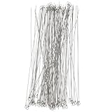 AYLIFU 100 PCS Fishing Looped Spinner Shaft Stainless Steel Spinner Bait Wire Fishing Lure Making Supplies for Freshwater Perch Trout Valleye Salmon and Catfish