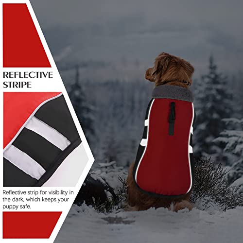 Image of QBLEEV Warm Dog Coat, Reflective Dog Jacket, Waterproof Dogs Winter Coat