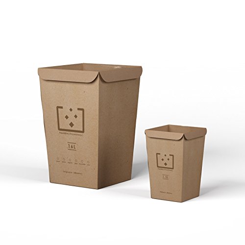trashbin 1,5 L  Papelera de mesa para escritorio y cocina, la verdes Cubo de basura para picnic, camping y Co. Viajes o en la oficina con certificado Cubo de basura, 1,5 L