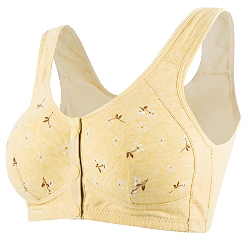 Chssih Daisy Bra,Sports Bras For Women Front Closure No Underwire Push Up High Support Large Bust Nursing Plus Size High Impact Full Coverage Racerback Knix Bras,Apricot,5Xl #TOP7