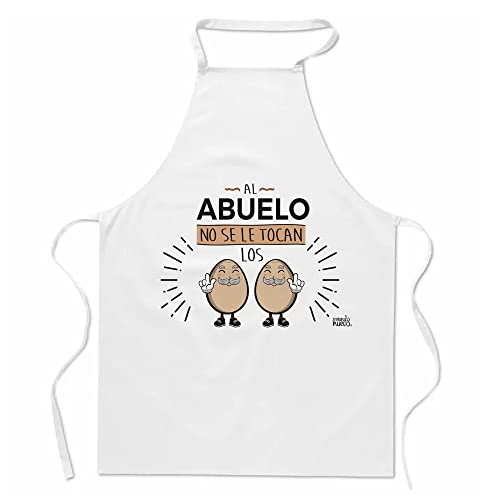 mundohuevo Regalo original y divertido. Delantal Al abuelo no se le tocan los huevos