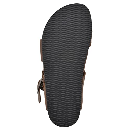White Mountain Shoes Hazy Footbed Sandal, Brown/Leather, 6 M #TOP6