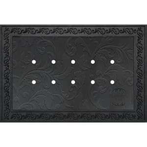 Briarwood Lane Outdoor Rubber Doormat Tray Floral Design Briarwood Lane Outdoor Rubber Doormat Tray Floral Design