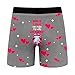 Valentine'S Day Novelty Print Underwear Briefs -Stretch Breathable Fashion Patterns For Men Comfortable Casual Daily Wear,Grey,S