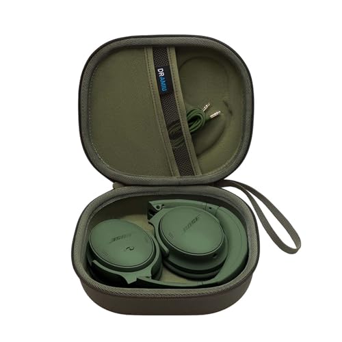 DRAMIU Hard Case Compatible with Bose QC Ultra QuietComfort QC 35 QC 35 II QC 45 QC45 SE QC SE Over Ear Wireless Noise Cancelling Headphones Army Green Travel Bag