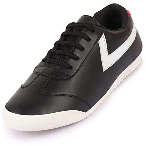 Image of FAUSTO Men's Lace-Up Classic Striped Sneakers Casual Shoes