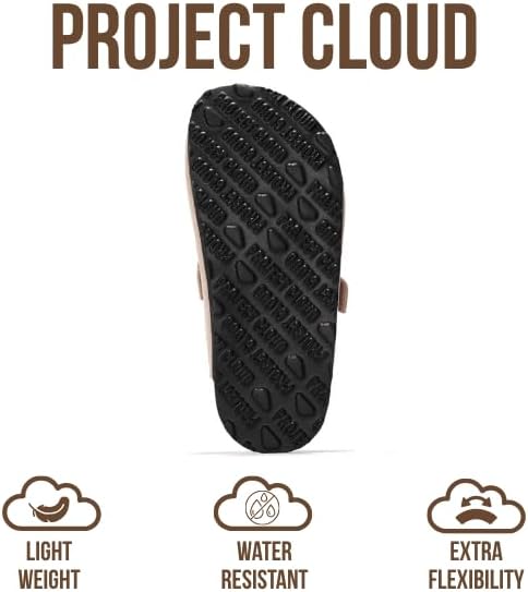 Project Cloud 100% Genuine Leather Kids Clogs with Natural Cork Footbed & Memory Foam Insole Arch Support - Non-Slip Clogs for Kids - Slippers Sandals for Boys & Girls Footwear - Image 5