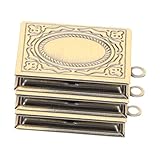 ancien pendentif porte photo perles Charme vintage : la finition bronze antique offre un aspect nostalgique et intemporel, idéal pour les amateurs de bijoux vintage, les pendentifs cadres photo et les médaillons livres