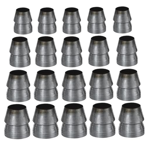 Anneome 20 pezzi Kit Cunei Conici di Sicurezza in Ferro per Manici Attrezzi da Giardino Fissaggio Portatile Rinforzante per Manici Martello e Adattatori Tondi Resistenti