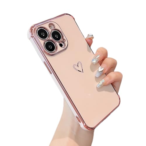 Coque iPhone 15 Pro Max anti rayure objectif antichoc rose
