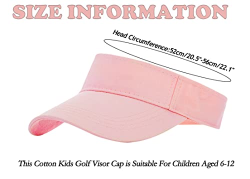 Kids Golf Visor Hat Children Ponytail Sports Hats Cotton Sun Visors Caps Summer Girls Athletic Adjustable for 6-12 Years3