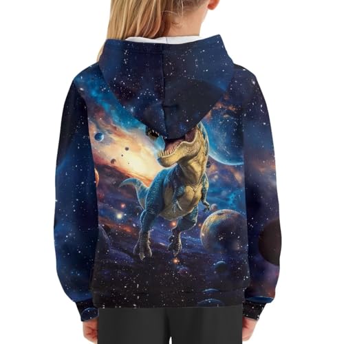 Image of WELLFLYHOM Boys Hooded Sweatshirts Hoodie Pullover Cool Graphic Crewneck Blouses Size 6-16