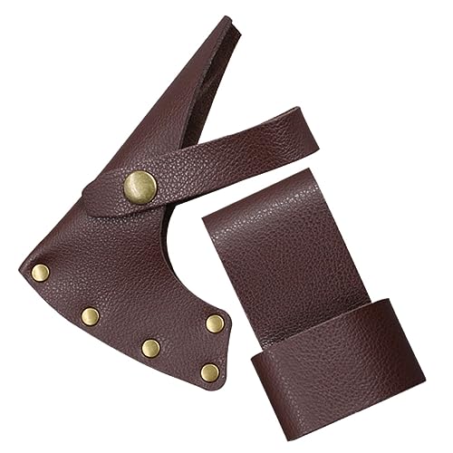 Kisangel 1Set Leather Hatchet Protective Sleeve Outdoor Case for Storage for Camping Hiking and BBQ Camping Enthusiasts