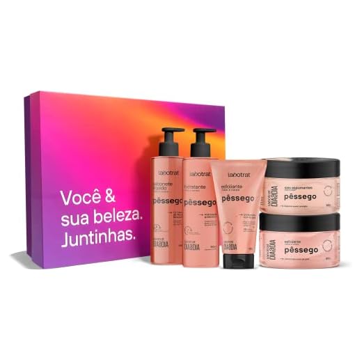 Kit Experiência Banho Dia A Dia C/ 5 Itens Pêssego Labotrat