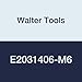 Walter Tools E2031406-M6 Paradur HSS Machine Tap, TICN Finish, 6 mm Shank Diameter, 1 mm Thread Length, 15 mm Cutting Length, 80 mm Overall Length, M6 Cutting Diameter