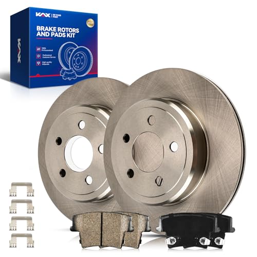 Image of KAX Rear Brake Kit, OE Brake Rotors and Ceramic Brake Pads | Fits Chrysler 300 2005-2020, Dodge Charger 2006-2020, Dodge Challenger 2009-2020, Dodge Magnum 2005-2008